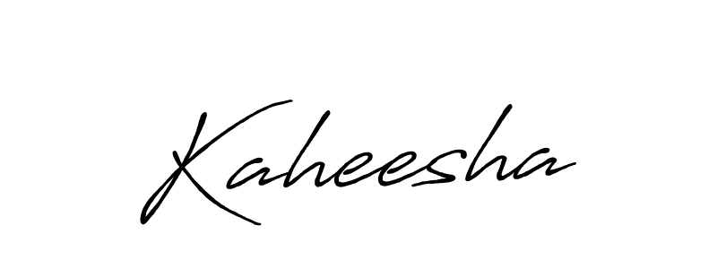 Use a signature maker to create a handwritten signature online. With this signature software, you can design (Antro_Vectra_Bolder) your own signature for name Kaheesha. Kaheesha signature style 7 images and pictures png