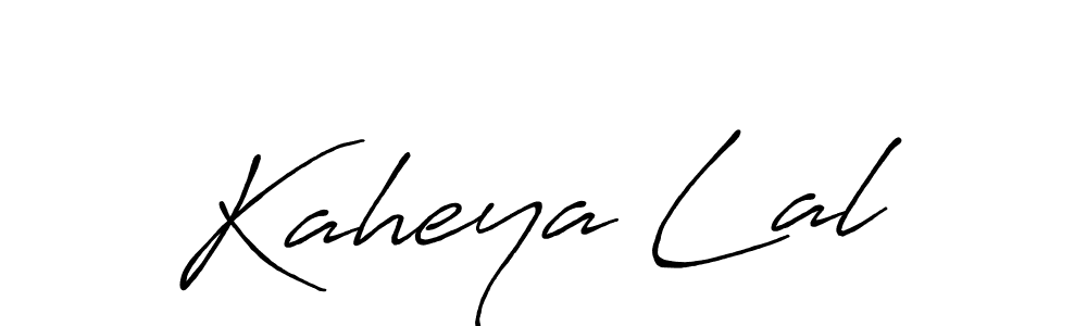 Create a beautiful signature design for name Kaheya Lal. With this signature (Antro_Vectra_Bolder) fonts, you can make a handwritten signature for free. Kaheya Lal signature style 7 images and pictures png