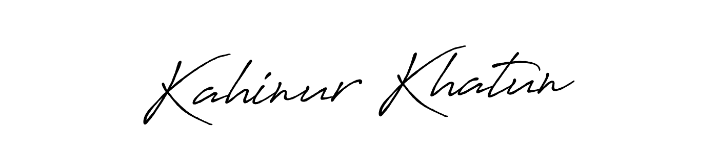 Create a beautiful signature design for name Kahinur Khatun. With this signature (Antro_Vectra_Bolder) fonts, you can make a handwritten signature for free. Kahinur Khatun signature style 7 images and pictures png