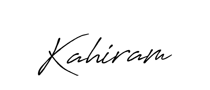 Once you've used our free online signature maker to create your best signature Antro_Vectra_Bolder style, it's time to enjoy all of the benefits that Kahiram name signing documents. Kahiram signature style 7 images and pictures png