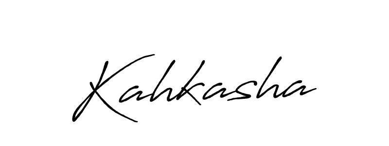 Use a signature maker to create a handwritten signature online. With this signature software, you can design (Antro_Vectra_Bolder) your own signature for name Kahkasha. Kahkasha signature style 7 images and pictures png