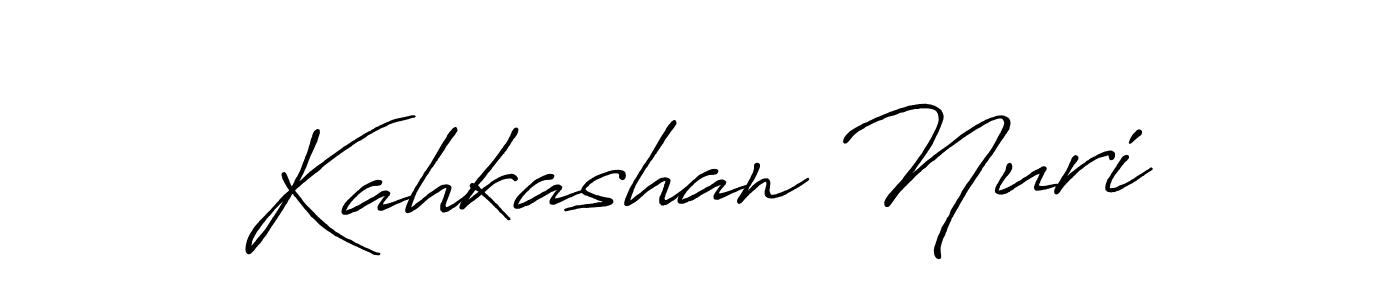 Also You can easily find your signature by using the search form. We will create Kahkashan Nuri name handwritten signature images for you free of cost using Antro_Vectra_Bolder sign style. Kahkashan Nuri signature style 7 images and pictures png
