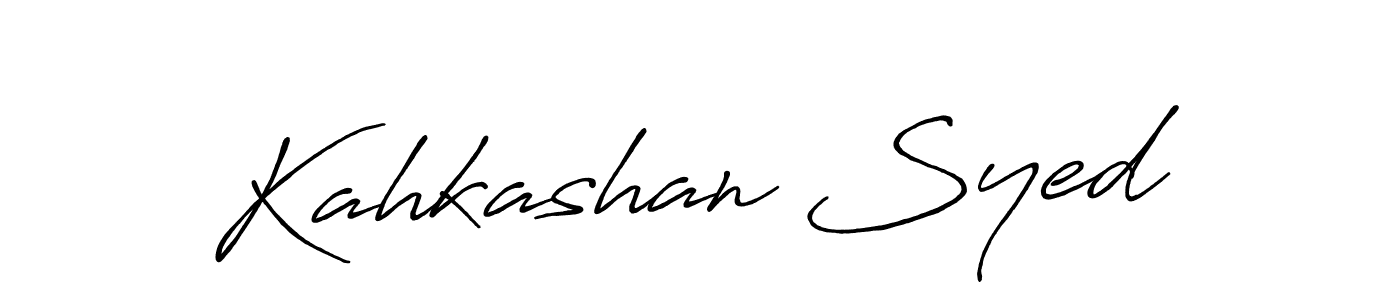 Kahkashan Syed stylish signature style. Best Handwritten Sign (Antro_Vectra_Bolder) for my name. Handwritten Signature Collection Ideas for my name Kahkashan Syed. Kahkashan Syed signature style 7 images and pictures png