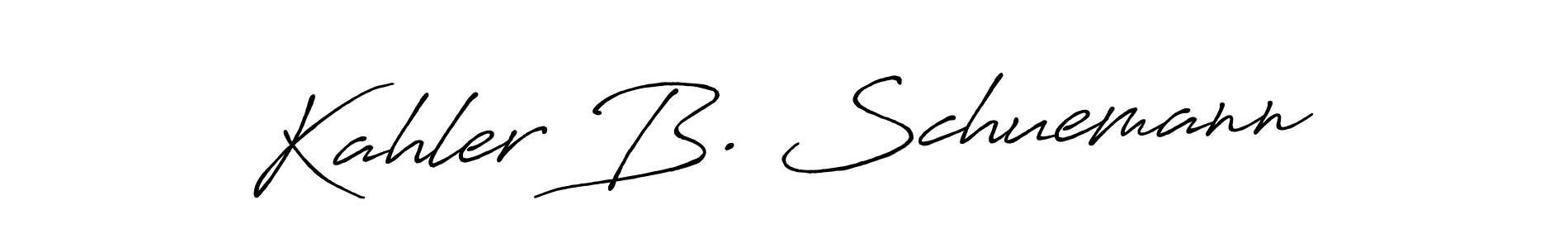 Kahler B. Schuemann stylish signature style. Best Handwritten Sign (Antro_Vectra_Bolder) for my name. Handwritten Signature Collection Ideas for my name Kahler B. Schuemann. Kahler B. Schuemann signature style 7 images and pictures png