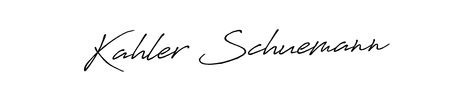 Antro_Vectra_Bolder is a professional signature style that is perfect for those who want to add a touch of class to their signature. It is also a great choice for those who want to make their signature more unique. Get Kahler Schuemann name to fancy signature for free. Kahler Schuemann signature style 7 images and pictures png