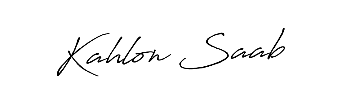 if you are searching for the best signature style for your name Kahlon Saab. so please give up your signature search. here we have designed multiple signature styles  using Antro_Vectra_Bolder. Kahlon Saab signature style 7 images and pictures png