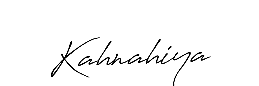 How to make Kahnahiya name signature. Use Antro_Vectra_Bolder style for creating short signs online. This is the latest handwritten sign. Kahnahiya signature style 7 images and pictures png