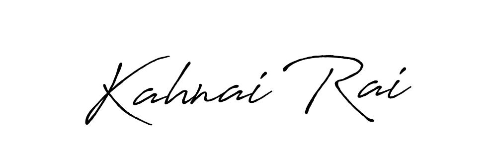 Use a signature maker to create a handwritten signature online. With this signature software, you can design (Antro_Vectra_Bolder) your own signature for name Kahnai Rai. Kahnai Rai signature style 7 images and pictures png