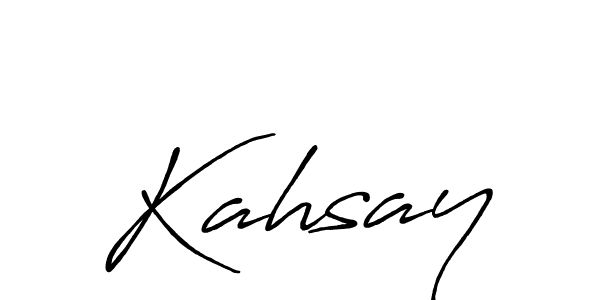 Kahsay stylish signature style. Best Handwritten Sign (Antro_Vectra_Bolder) for my name. Handwritten Signature Collection Ideas for my name Kahsay. Kahsay signature style 7 images and pictures png