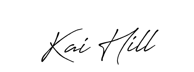 Use a signature maker to create a handwritten signature online. With this signature software, you can design (Antro_Vectra_Bolder) your own signature for name Kai Hill. Kai Hill signature style 7 images and pictures png