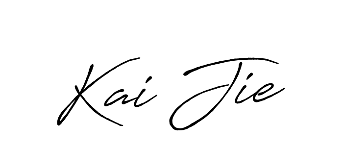 How to make Kai Jie signature? Antro_Vectra_Bolder is a professional autograph style. Create handwritten signature for Kai Jie name. Kai Jie signature style 7 images and pictures png