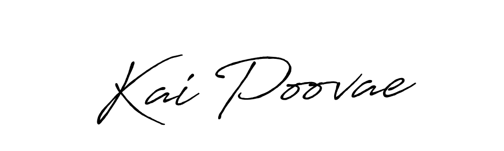 Similarly Antro_Vectra_Bolder is the best handwritten signature design. Signature creator online .You can use it as an online autograph creator for name Kai Poovae. Kai Poovae signature style 7 images and pictures png