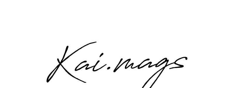 Make a beautiful signature design for name Kai.mags. With this signature (Antro_Vectra_Bolder) style, you can create a handwritten signature for free. Kai.mags signature style 7 images and pictures png