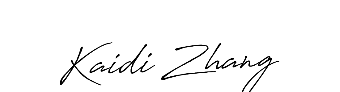 Make a beautiful signature design for name Kaidi Zhang. With this signature (Antro_Vectra_Bolder) style, you can create a handwritten signature for free. Kaidi Zhang signature style 7 images and pictures png