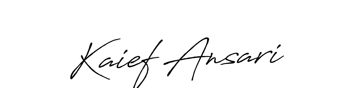 Design your own signature with our free online signature maker. With this signature software, you can create a handwritten (Antro_Vectra_Bolder) signature for name Kaief Ansari. Kaief Ansari signature style 7 images and pictures png