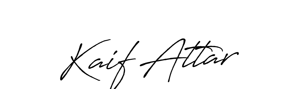 Also we have Kaif Attar name is the best signature style. Create professional handwritten signature collection using Antro_Vectra_Bolder autograph style. Kaif Attar signature style 7 images and pictures png