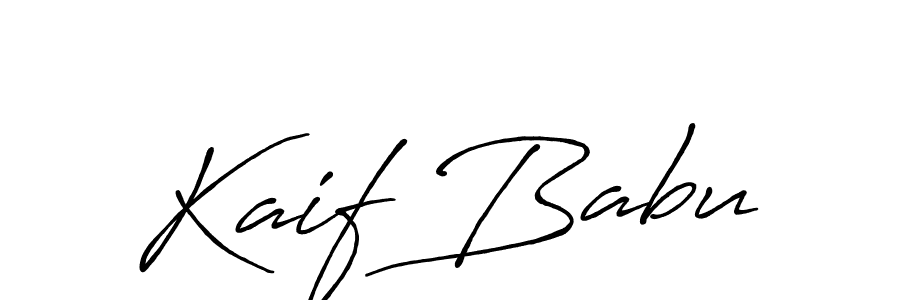 The best way (Antro_Vectra_Bolder) to make a short signature is to pick only two or three words in your name. The name Kaif Babu include a total of six letters. For converting this name. Kaif Babu signature style 7 images and pictures png