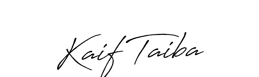 Kaif Taiba stylish signature style. Best Handwritten Sign (Antro_Vectra_Bolder) for my name. Handwritten Signature Collection Ideas for my name Kaif Taiba. Kaif Taiba signature style 7 images and pictures png