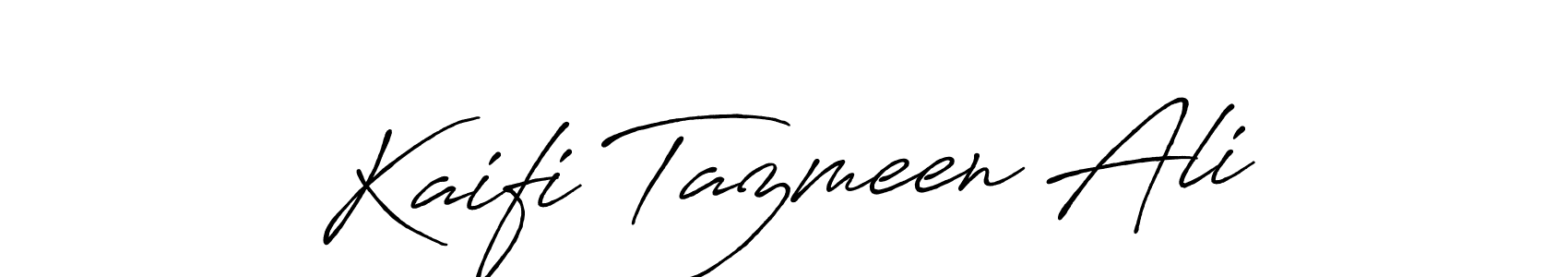 Similarly Antro_Vectra_Bolder is the best handwritten signature design. Signature creator online .You can use it as an online autograph creator for name Kaifi Tazmeen Ali. Kaifi Tazmeen Ali signature style 7 images and pictures png
