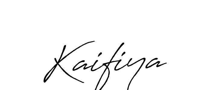 Make a beautiful signature design for name Kaifiya. With this signature (Antro_Vectra_Bolder) style, you can create a handwritten signature for free. Kaifiya signature style 7 images and pictures png