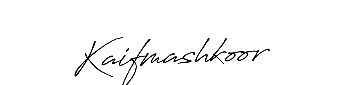 Also we have Kaifmashkoor name is the best signature style. Create professional handwritten signature collection using Antro_Vectra_Bolder autograph style. Kaifmashkoor signature style 7 images and pictures png