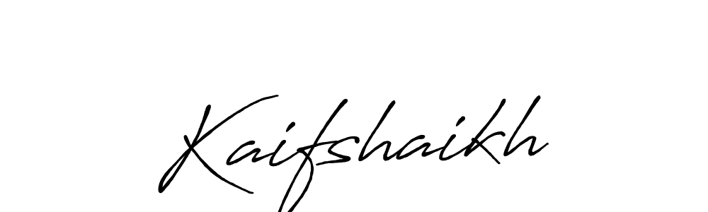 Use a signature maker to create a handwritten signature online. With this signature software, you can design (Antro_Vectra_Bolder) your own signature for name Kaifshaikh. Kaifshaikh signature style 7 images and pictures png