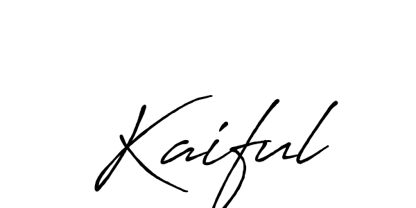 How to make Kaiful signature? Antro_Vectra_Bolder is a professional autograph style. Create handwritten signature for Kaiful name. Kaiful signature style 7 images and pictures png