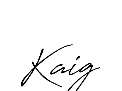 Design your own signature with our free online signature maker. With this signature software, you can create a handwritten (Antro_Vectra_Bolder) signature for name Kaig. Kaig signature style 7 images and pictures png