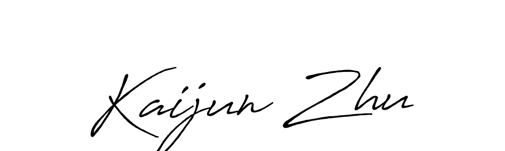 Make a short Kaijun Zhu signature style. Manage your documents anywhere anytime using Antro_Vectra_Bolder. Create and add eSignatures, submit forms, share and send files easily. Kaijun Zhu signature style 7 images and pictures png