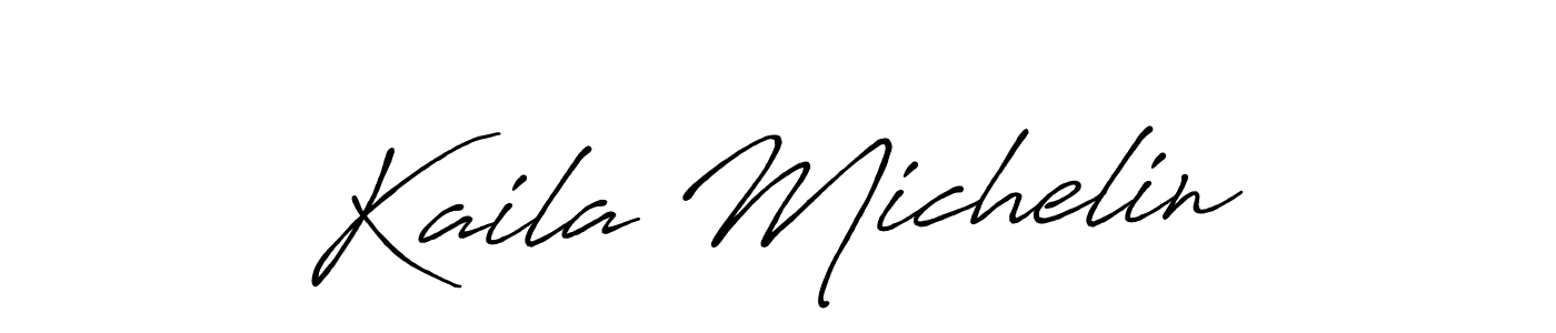 Kaila Michelin stylish signature style. Best Handwritten Sign (Antro_Vectra_Bolder) for my name. Handwritten Signature Collection Ideas for my name Kaila Michelin. Kaila Michelin signature style 7 images and pictures png