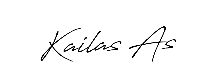 Kailas As stylish signature style. Best Handwritten Sign (Antro_Vectra_Bolder) for my name. Handwritten Signature Collection Ideas for my name Kailas As. Kailas As signature style 7 images and pictures png