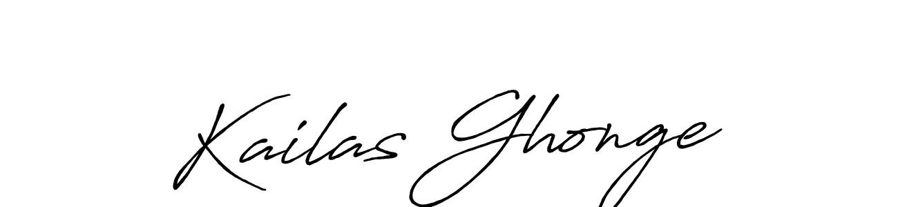 Create a beautiful signature design for name Kailas Ghonge. With this signature (Antro_Vectra_Bolder) fonts, you can make a handwritten signature for free. Kailas Ghonge signature style 7 images and pictures png