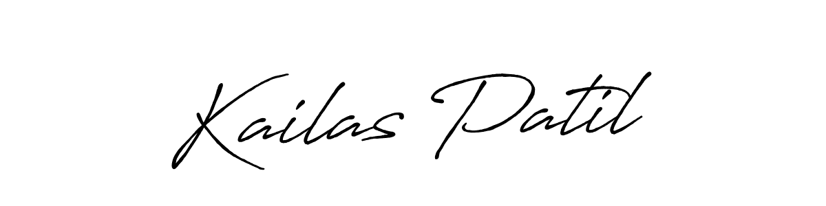 This is the best signature style for the Kailas Patil name. Also you like these signature font (Antro_Vectra_Bolder). Mix name signature. Kailas Patil signature style 7 images and pictures png