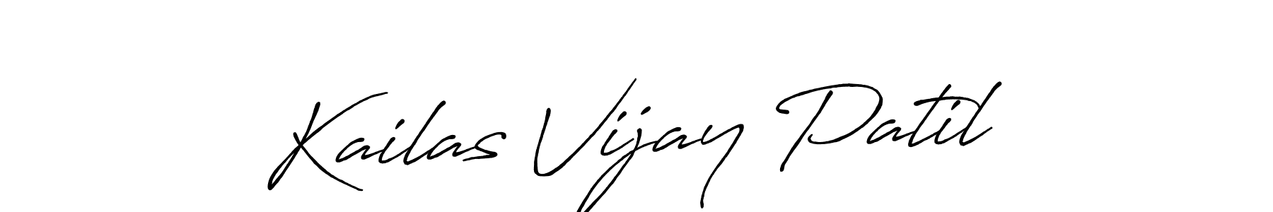 Make a beautiful signature design for name Kailas Vijay Patil. With this signature (Antro_Vectra_Bolder) style, you can create a handwritten signature for free. Kailas Vijay Patil signature style 7 images and pictures png