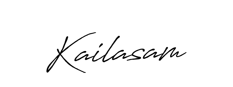 Use a signature maker to create a handwritten signature online. With this signature software, you can design (Antro_Vectra_Bolder) your own signature for name Kailasam. Kailasam signature style 7 images and pictures png