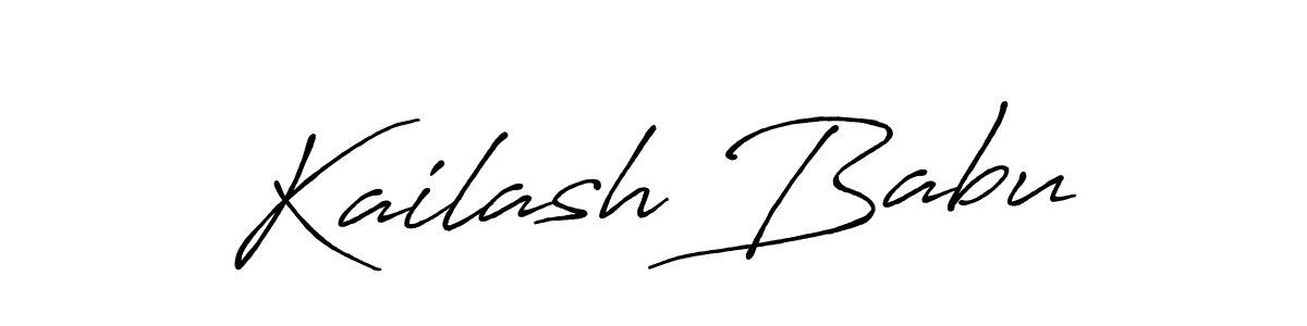 Make a beautiful signature design for name Kailash Babu. With this signature (Antro_Vectra_Bolder) style, you can create a handwritten signature for free. Kailash Babu signature style 7 images and pictures png