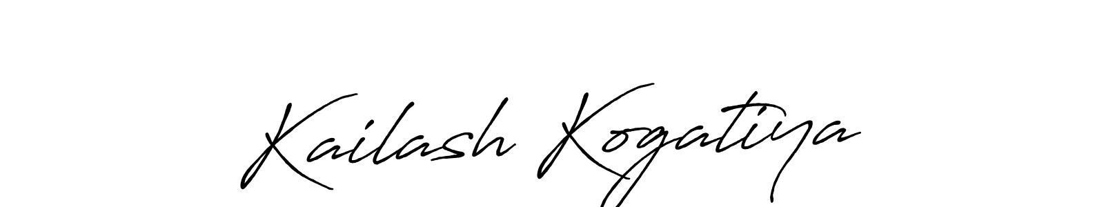 You should practise on your own different ways (Antro_Vectra_Bolder) to write your name (Kailash Kogatiya) in signature. don't let someone else do it for you. Kailash Kogatiya signature style 7 images and pictures png