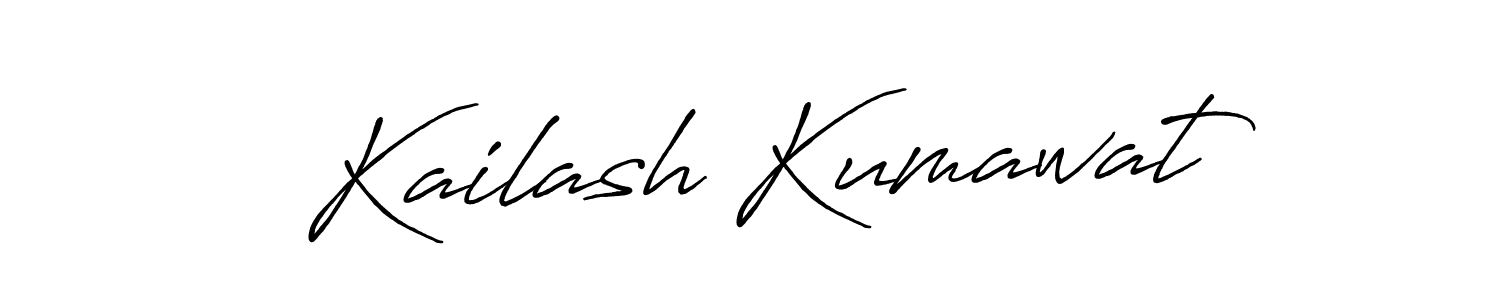 How to make Kailash Kumawat name signature. Use Antro_Vectra_Bolder style for creating short signs online. This is the latest handwritten sign. Kailash Kumawat signature style 7 images and pictures png