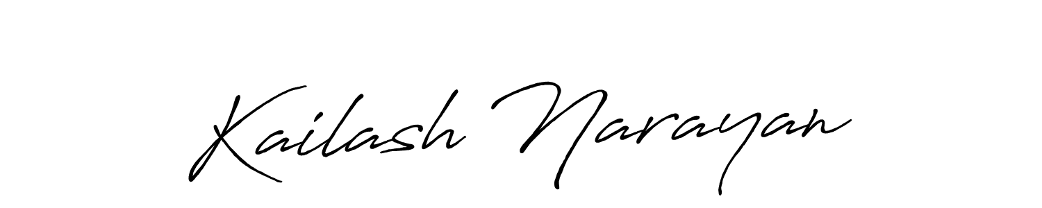 Antro_Vectra_Bolder is a professional signature style that is perfect for those who want to add a touch of class to their signature. It is also a great choice for those who want to make their signature more unique. Get Kailash Narayan name to fancy signature for free. Kailash Narayan signature style 7 images and pictures png