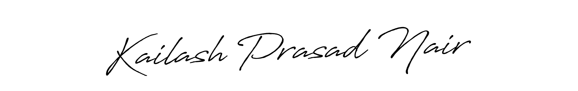 Make a beautiful signature design for name Kailash Prasad Nair. With this signature (Antro_Vectra_Bolder) style, you can create a handwritten signature for free. Kailash Prasad Nair signature style 7 images and pictures png