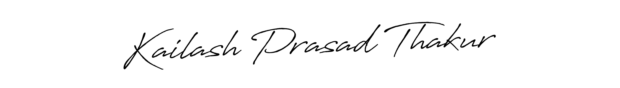 Create a beautiful signature design for name Kailash Prasad Thakur. With this signature (Antro_Vectra_Bolder) fonts, you can make a handwritten signature for free. Kailash Prasad Thakur signature style 7 images and pictures png