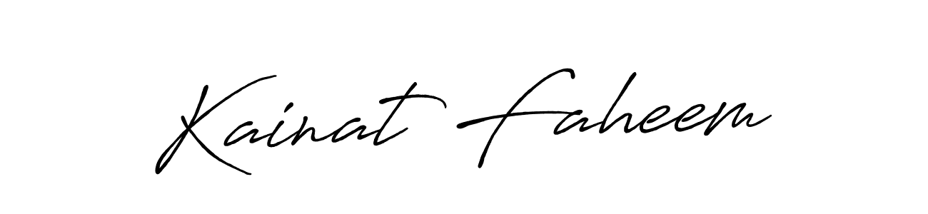 Make a beautiful signature design for name Kainat Faheem. Use this online signature maker to create a handwritten signature for free. Kainat Faheem signature style 7 images and pictures png