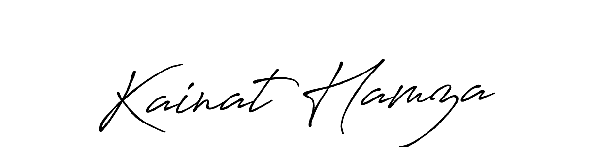 Kainat Hamza stylish signature style. Best Handwritten Sign (Antro_Vectra_Bolder) for my name. Handwritten Signature Collection Ideas for my name Kainat Hamza. Kainat Hamza signature style 7 images and pictures png