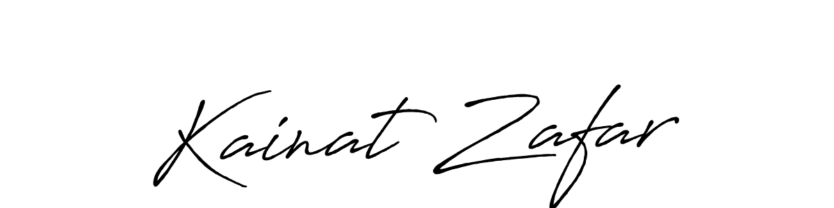 Also we have Kainat Zafar name is the best signature style. Create professional handwritten signature collection using Antro_Vectra_Bolder autograph style. Kainat Zafar signature style 7 images and pictures png