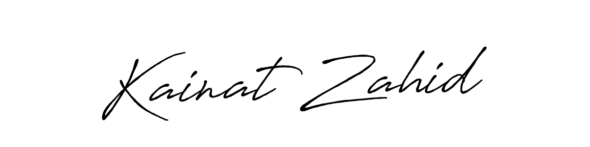 Make a beautiful signature design for name Kainat Zahid. Use this online signature maker to create a handwritten signature for free. Kainat Zahid signature style 7 images and pictures png
