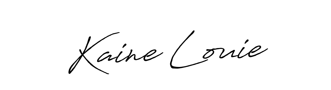 How to make Kaine Louie signature? Antro_Vectra_Bolder is a professional autograph style. Create handwritten signature for Kaine Louie name. Kaine Louie signature style 7 images and pictures png