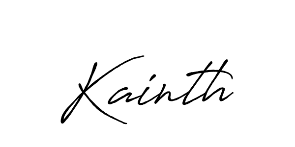 Design your own signature with our free online signature maker. With this signature software, you can create a handwritten (Antro_Vectra_Bolder) signature for name Kainth. Kainth signature style 7 images and pictures png