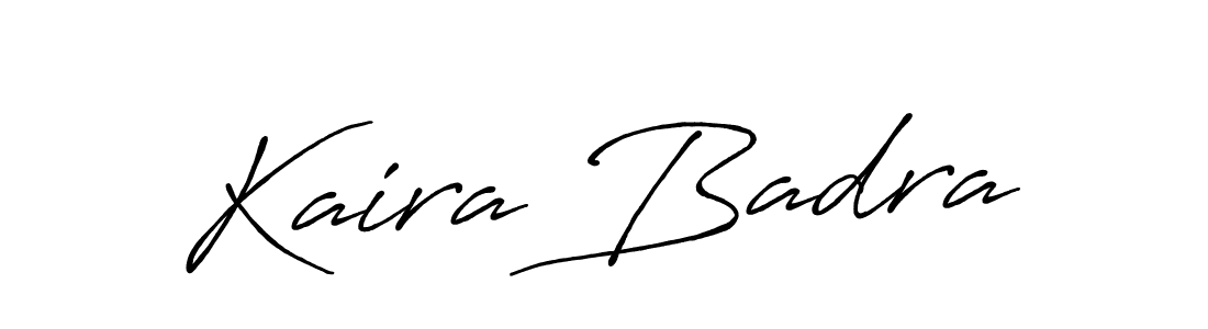 Antro_Vectra_Bolder is a professional signature style that is perfect for those who want to add a touch of class to their signature. It is also a great choice for those who want to make their signature more unique. Get Kaira Badra name to fancy signature for free. Kaira Badra signature style 7 images and pictures png