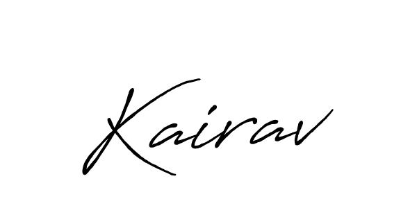 Kairav stylish signature style. Best Handwritten Sign (Antro_Vectra_Bolder) for my name. Handwritten Signature Collection Ideas for my name Kairav. Kairav signature style 7 images and pictures png