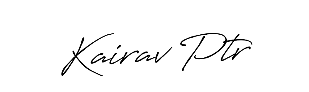 Also we have Kairav Ptr name is the best signature style. Create professional handwritten signature collection using Antro_Vectra_Bolder autograph style. Kairav Ptr signature style 7 images and pictures png